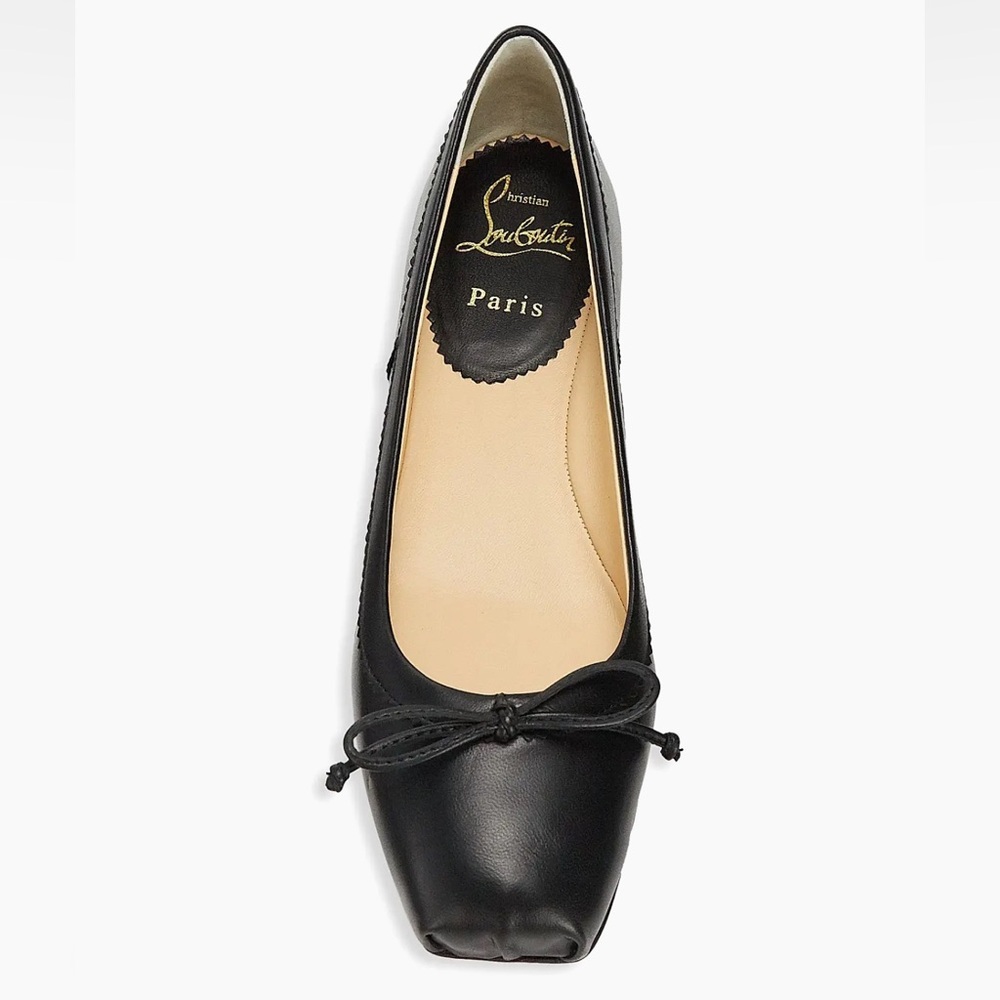 Christian Louboutin Black Leather Flats